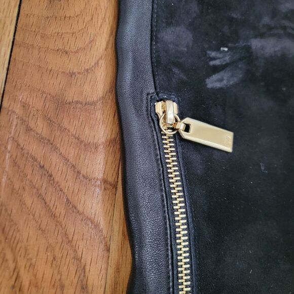 Stuart Weitzman Shrimpton Knee High Boots Black Suede Leather Sz 6 - Picture 4 of 14